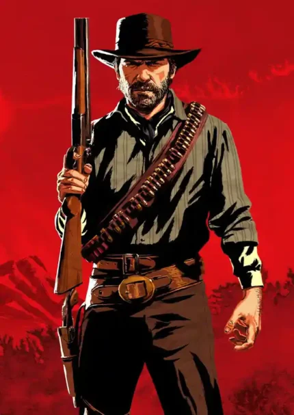 متال پوستر طرح بازی Red Dead Redemption کد L1762