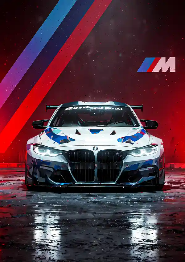 L1767-metalposter-01 متال پوستر طرح ماشین BMW کد L1767 - Image 1