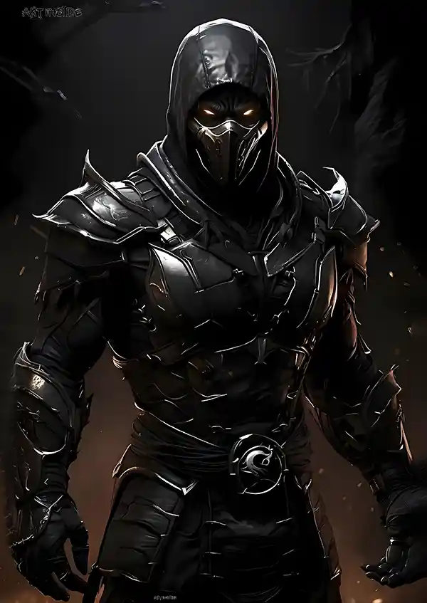 L1782-metalposter-01 متال پوستر بازی Mortal Kombat طرح Noob Saibot کد L1782 - Image 1
