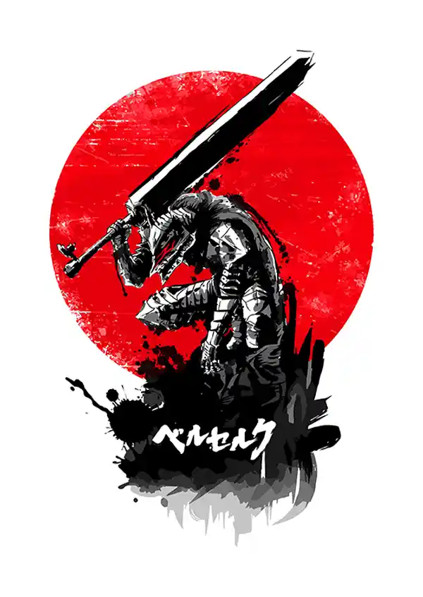 L1790-metalposter-01 متال پوستر طرح انیمه برزرک کد L1790 - Image 1