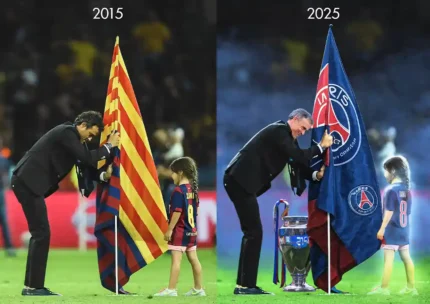 متال پوستر طرح قهرمانی PSG و لوییز انریکه کد L1811