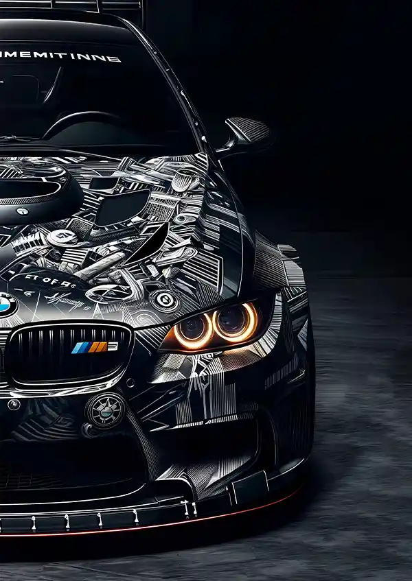 L1837-metalposter-01 متال پوستر طرح ماشین BMW کد L1837 - Image 1