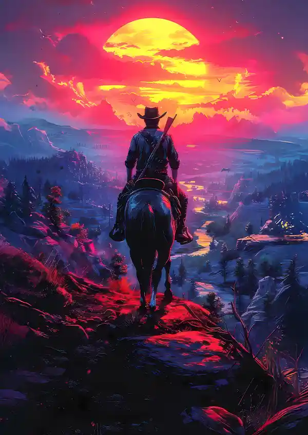 L1842-metalposter-01 متال پوستر طرح بازی Red Dead Redemtion کد L1842 - Image 1