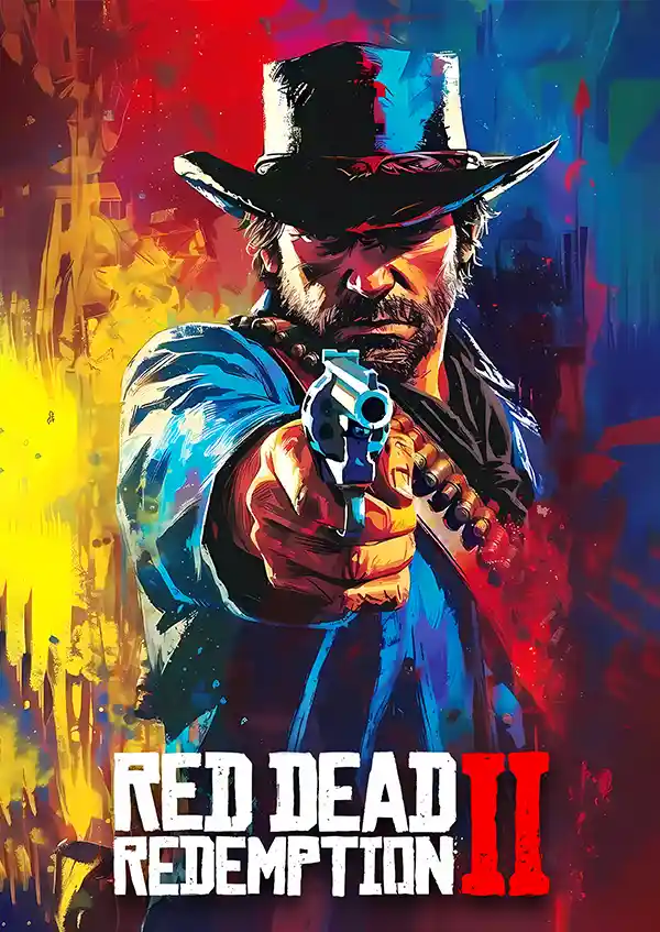 L1856-metalposter-01 متال پوستر بازی Red Dead Redemtion طرح آرتور مورگان کد L1856 - Image 1