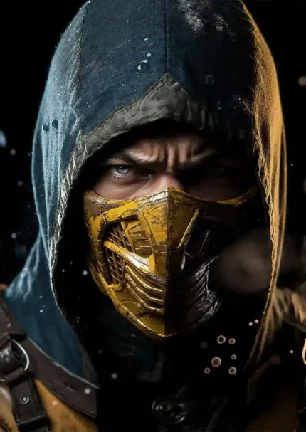 متال پوستر طرح بازی Mortal Kombat طرح اسکورپیون کد L1154