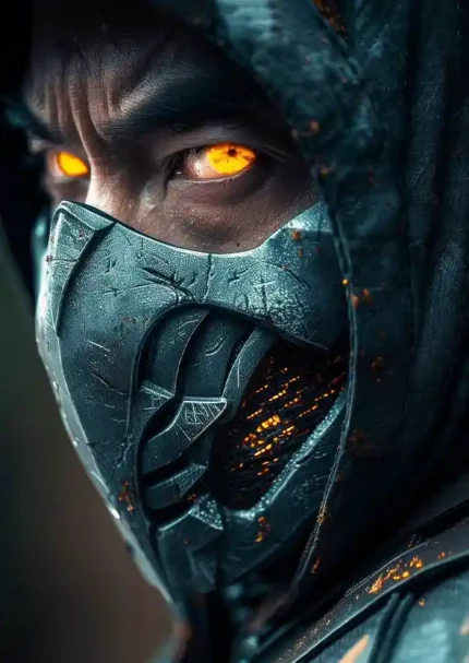 متال پوستر طرح بازی Mortal Kombat طرح اسکورپیون کد L1168