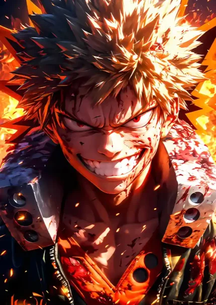 متال پوستر انیمه My Hero Academia طرح Katsuki Bakugo کد L1257