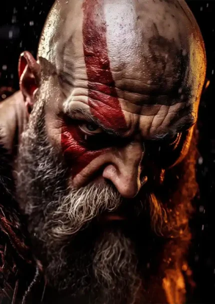 متال پوستر God Of War طرح کریتوس کد L1264