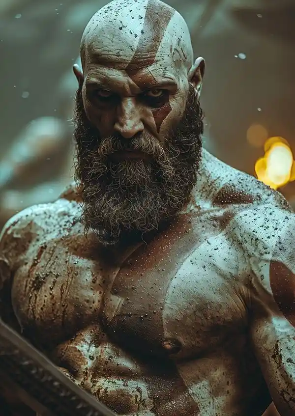 feeewrew متال پوستر بازی God Of War طرح کریتوس کد L1278 - Image 1