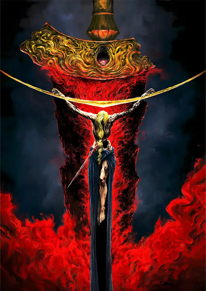 L1867-metalposter-01 متال پوستر طرح بازی Elden Ring کد L1867 - Image 1