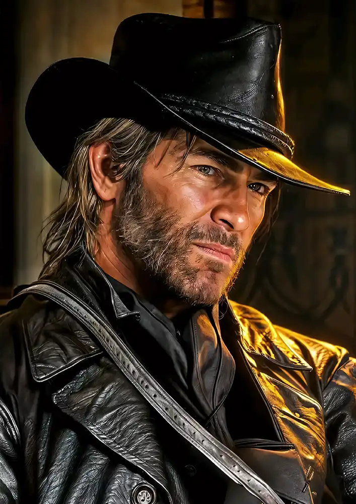 L1874-metalposter-01 متال پوستر بازی Red Ded Redemption طرح آرتور مورگان کد L1874 - Image 1