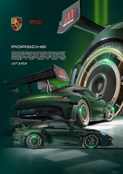 متال پوستر طرح ماشین Porsche کد L1894