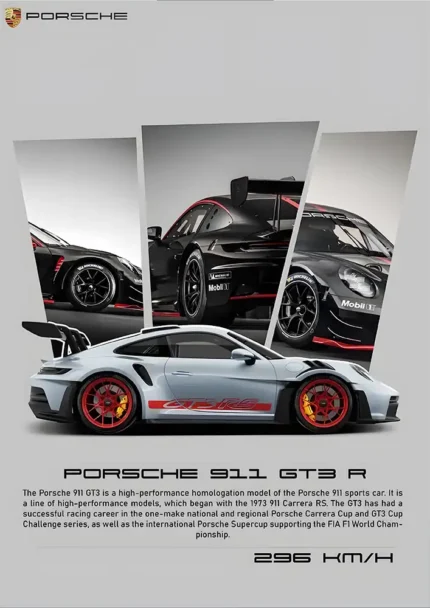 متال پوستر طرح ماشین Porsche 911 کد L1919
