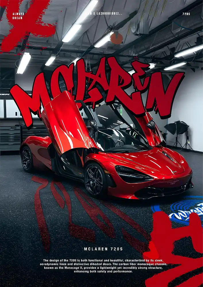 L1922-metalposter-01 متال پوستر طرح ماشین Mclaren کد L1922 - Image 1