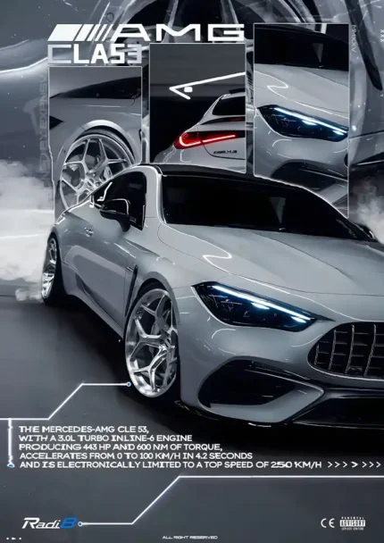 متال پوستر طرح ماشین Mercedes Benz کد L1934