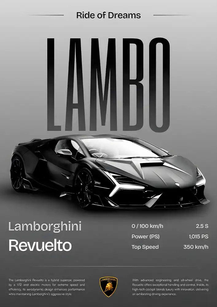 L1937-metalposter-01 متال پوستر طرح Lamborgini کد L1937 - Image 1