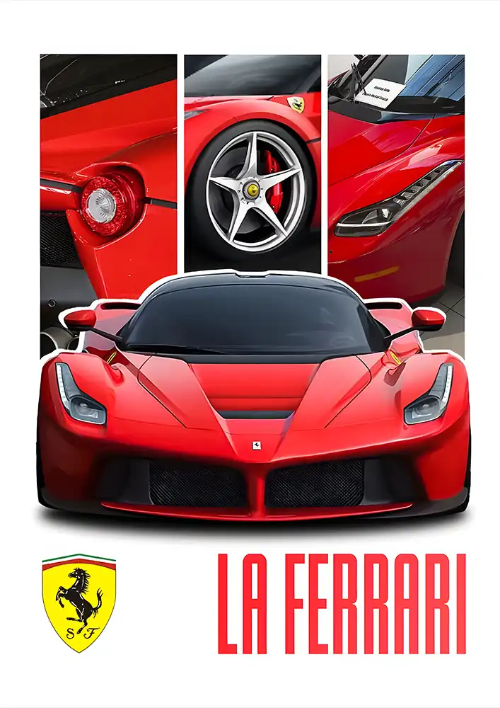 L1948-metalposter-01 متال پوستر طرح ماشین La Ferrari کد L1948 - Image 1