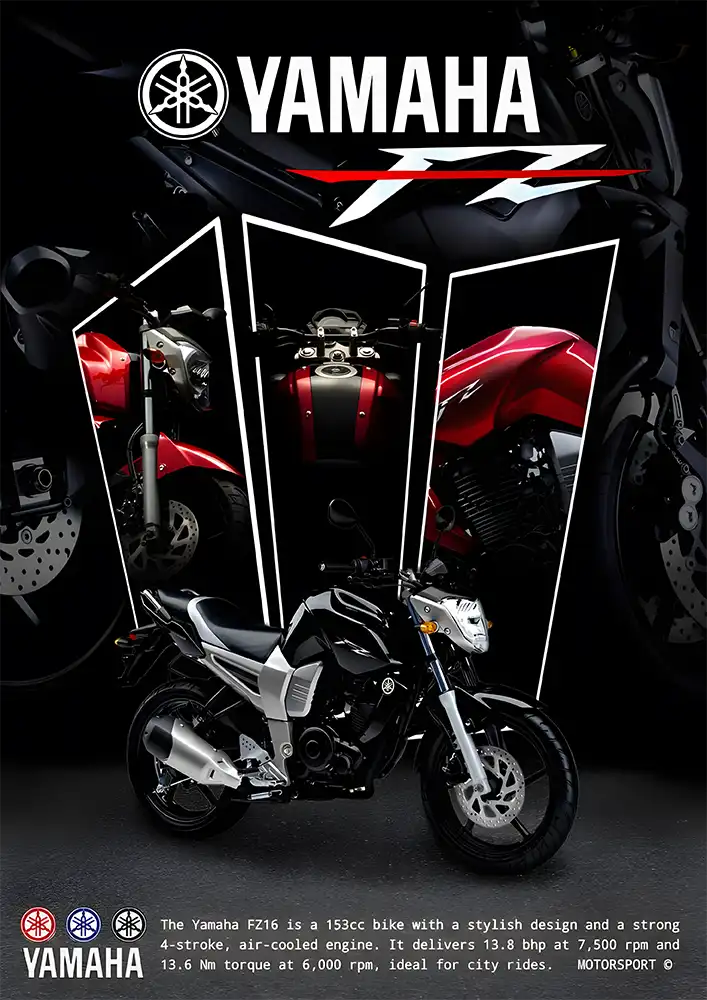 L1981-metalposter-01 متال پوستر موتور طرح YAMAHA YZF-R6 کد L1981 - Image 1