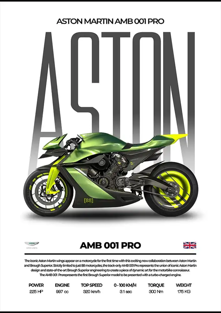 L2282-metalposter-01 متال پوستر موتور طرح Aston Martin AMB 001 PRO کد L2282 - Image 1