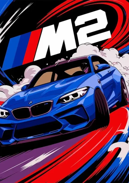 متال پوستر طرح ماشین BMW M2 کد L2306