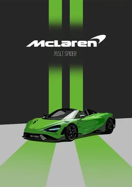 متال پوستر طرح ماشین McLaren 765LT کد L2318