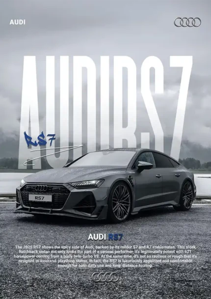 متال پوستر طرح ماشین Audi RS7 کد L2324