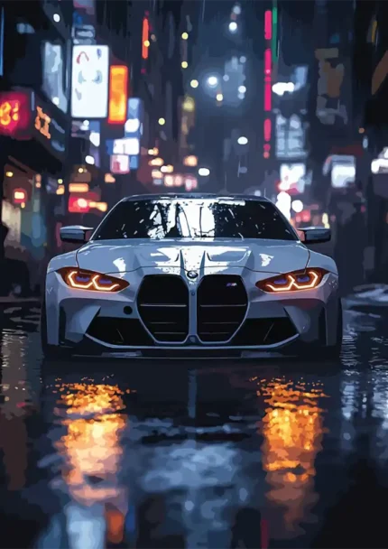متال پوستر طرح ماشین BMW M4 کد L2345