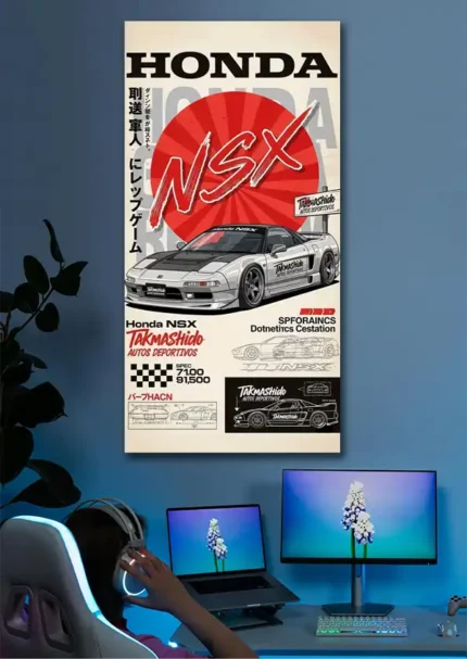 متال پوستر طرح ماشین Honda NSX کد L8038