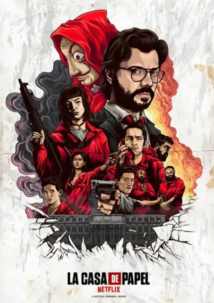 متال پوستر طرح سریال Money Heist کد L2498