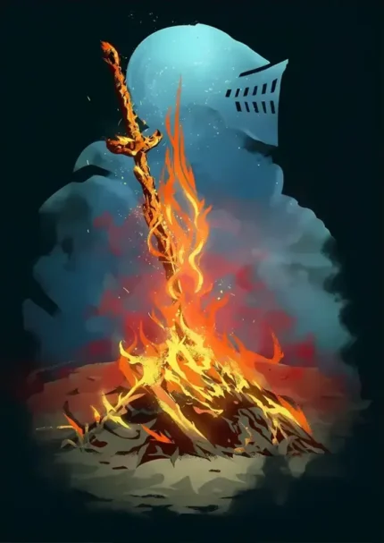 متال پوستر طرح بازی Dark Souls کد L2506