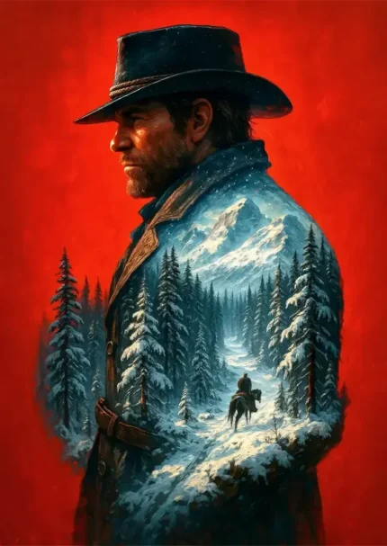 متال پوستر طرح Red dead redemption کد L2386