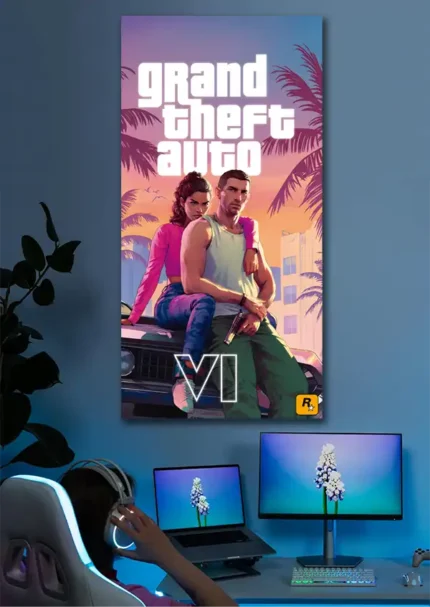 متال پوستر طرح GTA IV کد L8022